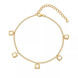 Pozlacený náramek Hot Diamonds X Gemstones Square DL662
