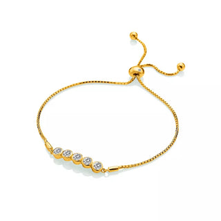 Pozlacený stříbrný náramek Hot Diamonds X Gemstones DL699