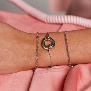Stříbrný náramek Hot Diamonds Linked DL702