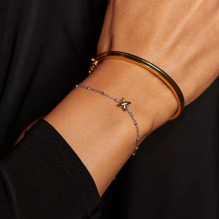 Pozlacený stříbrný náramek Hot Diamonds Coupled DL716