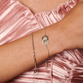 Stříbrný náramek Hot Diamonds Hexagon DL719