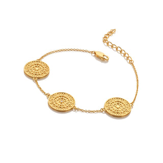 Pozlacený stříbrný náramek Hot Diamonds X Golden Edit Athena DL724