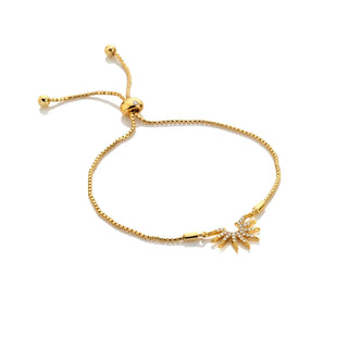 Pozlacený stříbrný náramek Hot Diamonds X Golden Edit SOL DL725