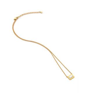 Pozlacený náhrdelník Hot Diamonds X Gemstones Rectangle DN180
