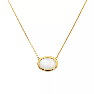 Pozlacený náhrdelník Hot Diamonds X Gemstones Oval DN186