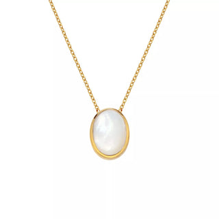 Pozlacený náhrdelník Hot Diamonds X Gemstones Oval DN189