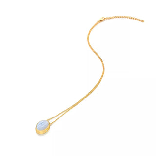 Pozlacený náhrdelník Hot Diamonds X Gemstones Oval DN190
