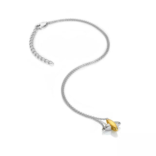 Pozlacený stříbrný náhrdelník Hot Diamonds Coupled DN225