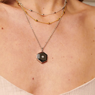 Pozlacený stříbrný náhrdelník Hot Diamonds X Golden Edit Harlequin DN236
