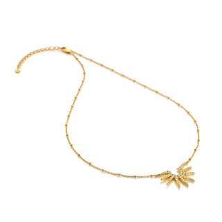 Pozlacený stříbrný náhrdelník Hot Diamonds X Golden Edit SOL DN237