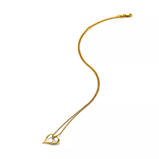 Pozlacený stříbrný náhrdelník Hot Diamonds X Golden Edit Heart DP1088