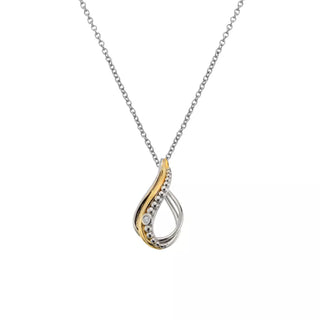 Pozlacený stříbrný náhrdelník Hot Diamonds Teardrop DP1094