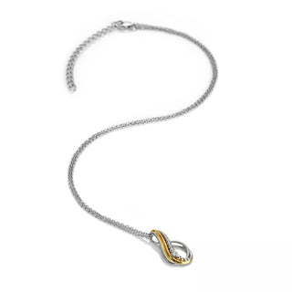 Pozlacený stříbrný náhrdelník Hot Diamonds Teardrop DP1094