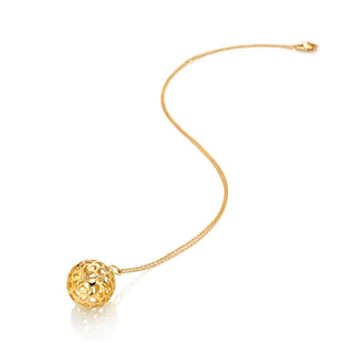 Pozlacený stříbrný náhrdelník Hot Diamonds X Golden Edit Orb DP1097