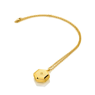 Pozlacený stříbrný náhrdelník Hot Diamonds X Golden Edit Much Loved DP1102