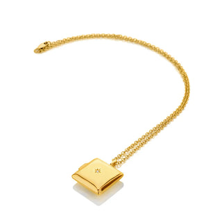 Pozlacený stříbrný náhrdelník Hot Diamonds X Golden Edit Much Loved DP1103