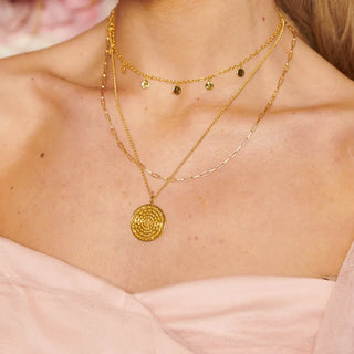 Pozlacený stříbrný náhrdelník Hot Diamonds X Golden Edit Athena DP1104