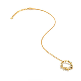 Pozlacený stříbrný náhrdelník Hot Diamonds X Golden Edit Tender DP1107