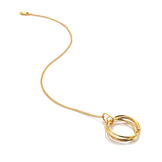 Pozlacený stříbrný náhrdelník Hot Diamonds X Golden Edit String DP1109