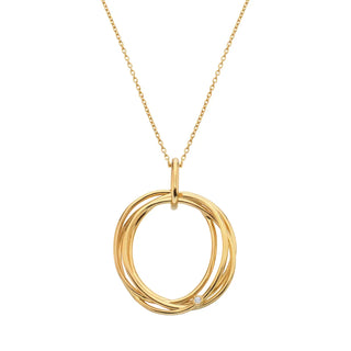 Pozlacený stříbrný náhrdelník Hot Diamonds X Golden Edit String DP1109