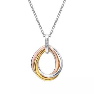 Náhrdelník Hot Diamonds Trio Teardrop RG DP780