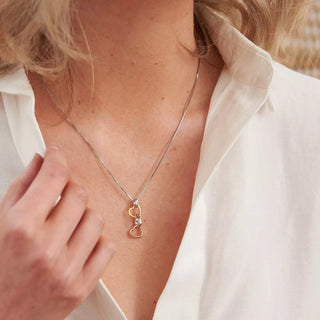 Náhrdelník Hot Diamonds Trio Triple Heart RG DP836