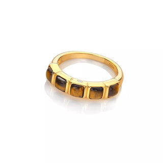 Pozlacený prsten Hot Diamonds X Gemstones Square DR266