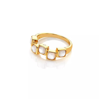Pozlacený prsten Hot Diamonds X Gemstones Square DR267
