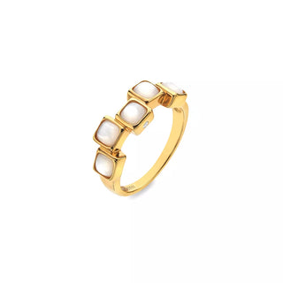 Pozlacený prsten Hot Diamonds X Gemstones Square DR267