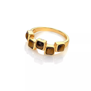 Pozlacený prsten Hot Diamonds X Gemstones Square DR269