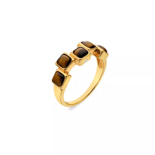 Pozlacený prsten Hot Diamonds X Gemstones Square DR269