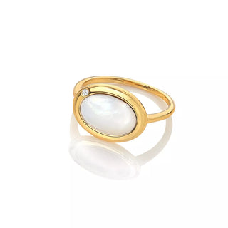 Pozlacený prsten Hot Diamonds X Gemstones Oval DR270