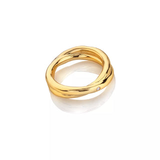 Stříbrný pozlacený prsten Hot Diamonds x Jac Jossa Soul DR292