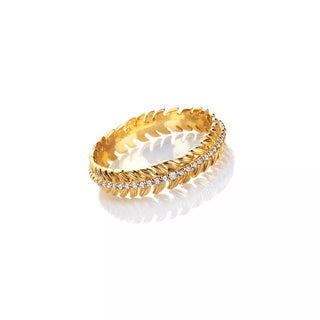 Pozlacený stříbrný prsten HD x Golden Edit Selene DR303