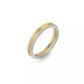 Pozlacený stříbrný prsten Hot Diamonds Parellel DR308
