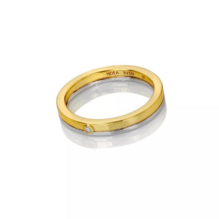 Pozlacený stříbrný prsten Hot Diamonds Parellel DR308