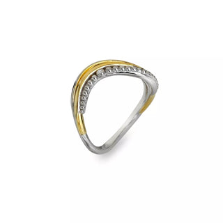 Pozlacený sříbrný prsten Hot Diamonds Teardrop DR311