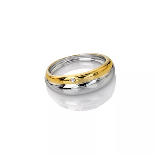 Pozlacený stříbrný prsten Hot Diamonds Droplet DR312