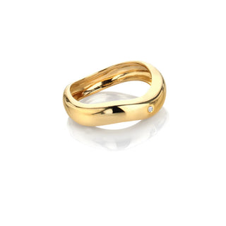 Pozlacený stříbrný prsten Hot Diamonds X Golden Edit Fiji DR319