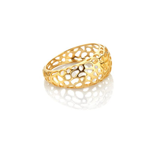 Pozlacený stříbrný prsten Hot Diamonds X Golden Edit Orb DR323