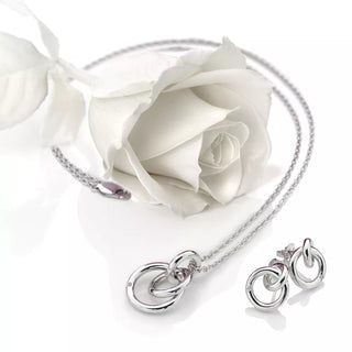Stříbrné náušnice Hot Diamonds Eternity Interlocking Silver Stud DE308