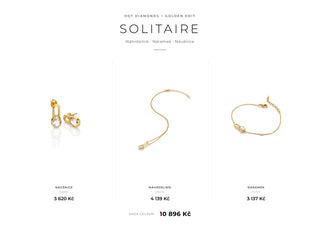 Set šperků Golden Edit Solitaire