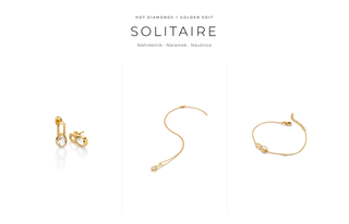 Set šperků Golden Edit Solitaire