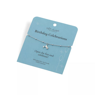 Stříbrný náramek Hot Diamonds Silver Whisper Happy Birthday SWB004