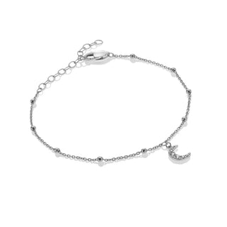 Stříbrný náramek Hot Diamonds Silver Whisper Love to Moon and Back SWB007
