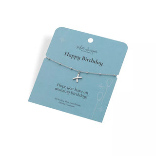 Stříbrný náramek Hot Diamonds Silver Whisper Happy Birthday SWB009