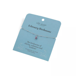 Stříbrný náramek Hot Diamonds Silver Whisper February SWB026