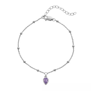 Stříbrný náramek Hot Diamonds Silver Whisper February SWB026