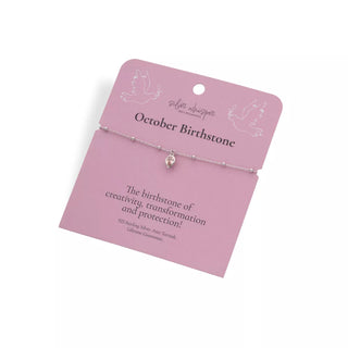 Stříbrný náramek Hot Diamonds Silver Whisper October SWB034