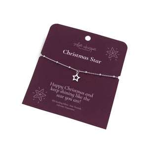Stříbrný náramek Hot Diamonds Silver Whisper Christmas Star SWB063